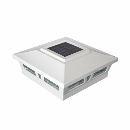 BRILLANTINA 6 x 6 in. Aluminum Oxford Solar Post Cap, White BR2545133